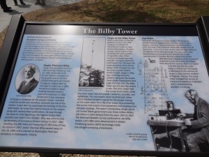 The Bilby Tower PLaque was donated to the town of Osgood by the Osgood historical museum.