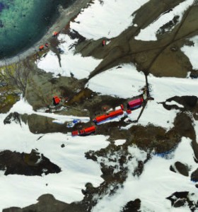 This orthomosaic of Ecuador’s Antarctic research base was developed using UAS images and software.