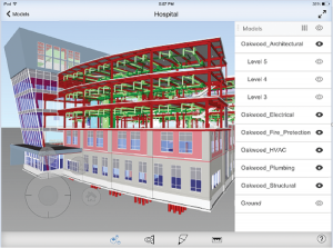 This model was created using Autodesk BIM 360 Glue, a cloud-based BIM management and collaboration product that helps users review projects and resolve coordination issues. Image courtesy of Autodesk.