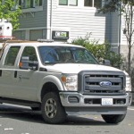 A mobile mapping rig of the engineering consulting firm Tetra Tech; the crew mapped the entire 288 miles of roadways in the city of Redmond, Washington in six days of driving.
