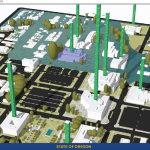 When a group of a state agency leadership saw this 3D visual of a 100-year flood plain consuming state-owned office buildings, they began to collaboratively discuss the issues it raised.