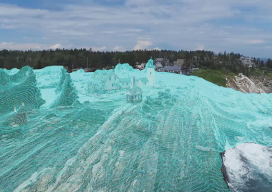 This digital elevation model was created by aerial imagery using Autodesk ReCap 360.