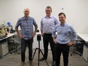 Ryan Frenz, Marc Zinck, and Aaron Morris: members of the Autodesk Pittsburgh team that developed key elements of the ReCap family of products, including the ReCap Pro mobile app that pairs with the BLK360. lidar mapping