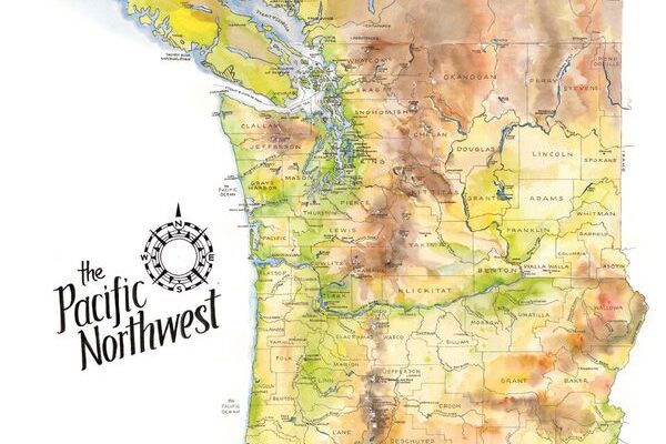 Elizabeth Person's map of the Pacific Northwest