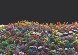 Species information was derived from hyperspectral imagery and then applied to the lidar point cloud for this image.