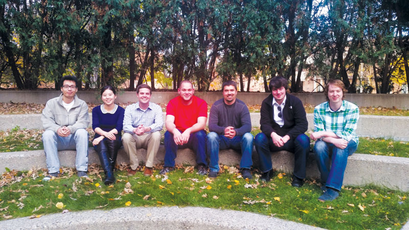 Team members (left to right): Yiqun (Ian) Xie, Yuanyuan Luo, Devon Piernot, Christopher Martin, Andrew Walz, Christopher Brink, Andrew Munsch. Previous members not pictured: Ben Gosack, Michael Moore, Molly McDonald, Stephen Palka.