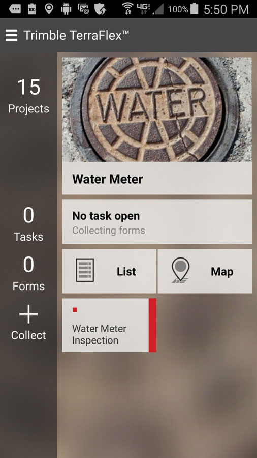 Here a custom form has been created for a water meter inspection campaign. Once the infrastructure has been validated, field maintenance crews, meter readers, and inspectors will have real-time records on their mobile devices and a way to note and submit changes during operations.