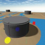 Proposed 3D design software will enable users to create and work with such images as this oil sands facility drainage analysis