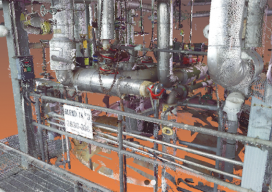 A 3D laser scan inside a facility, which will be processed into a BIM 3D model. Credit: 3CON, LLC