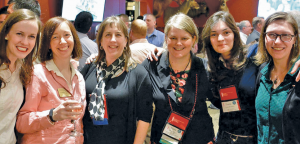 Becca Rogers  (assistant executive director of the Minnesota Society of Professional Surveyors), Cynthia Hidde (secretary of the board of MSPS), Connie Villari (immediate past-president of MSPS), Paula Dijkstra, Thalia Nikolaidou, and the author.