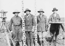 Idaho Crew 1918 american women in britches and hats surveying
