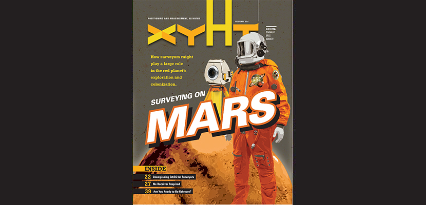 xyHt e-edition digital magazine cover February 2017: SURVEYING ON MARS