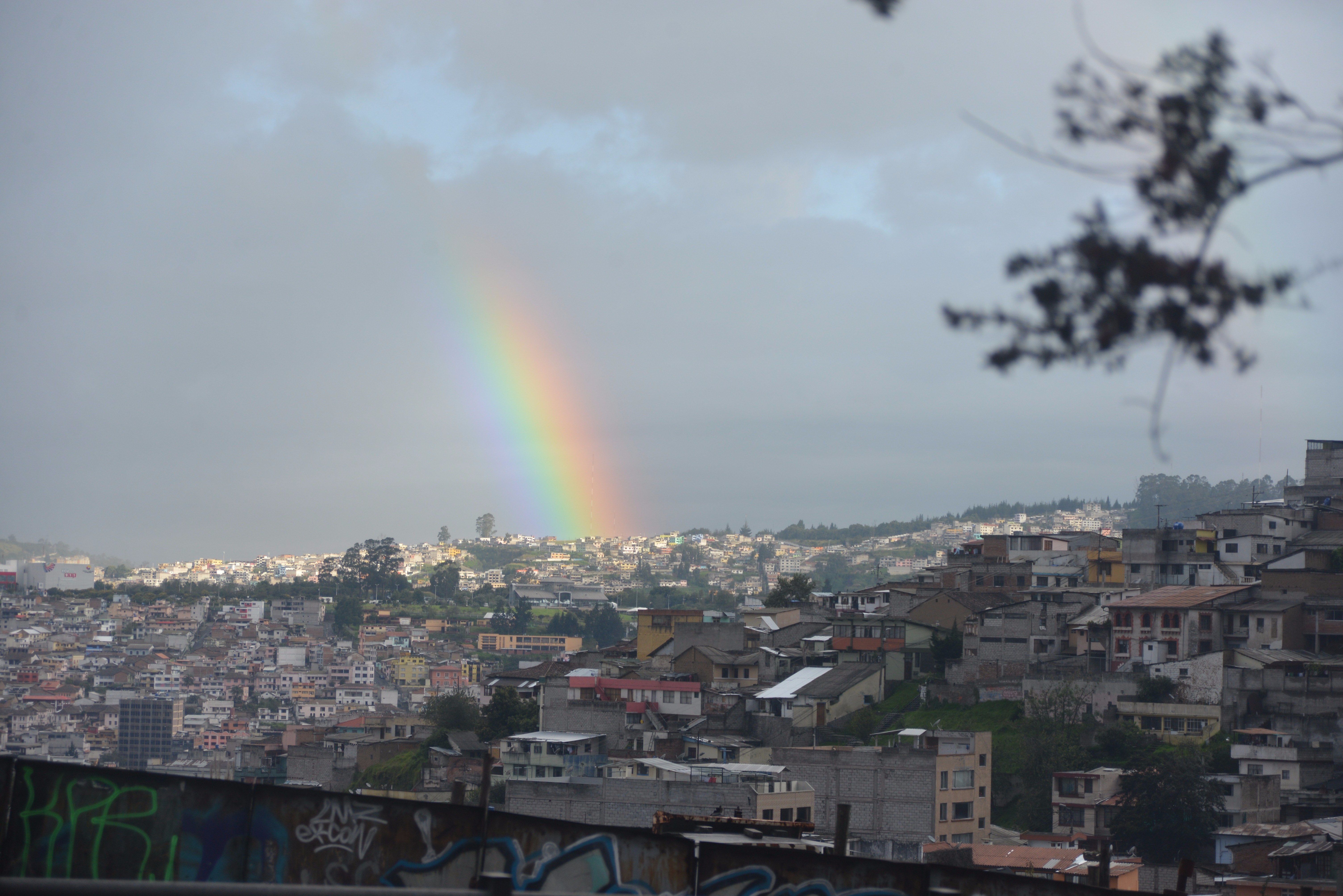 Quito seems a city of perpetual rainbows.