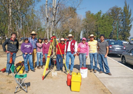 IPN students doing field work for a class at the National Autonomous University of Mexico in February, 2012. Credit: Roberto Garcia.