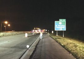 Pennoni conducts night scanning operations on Route 1 outside Smyrna, Delaware to identify slab locations for a weigh-in-motion station.