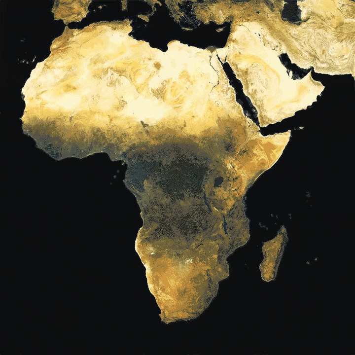 Facebook's population density of Africa