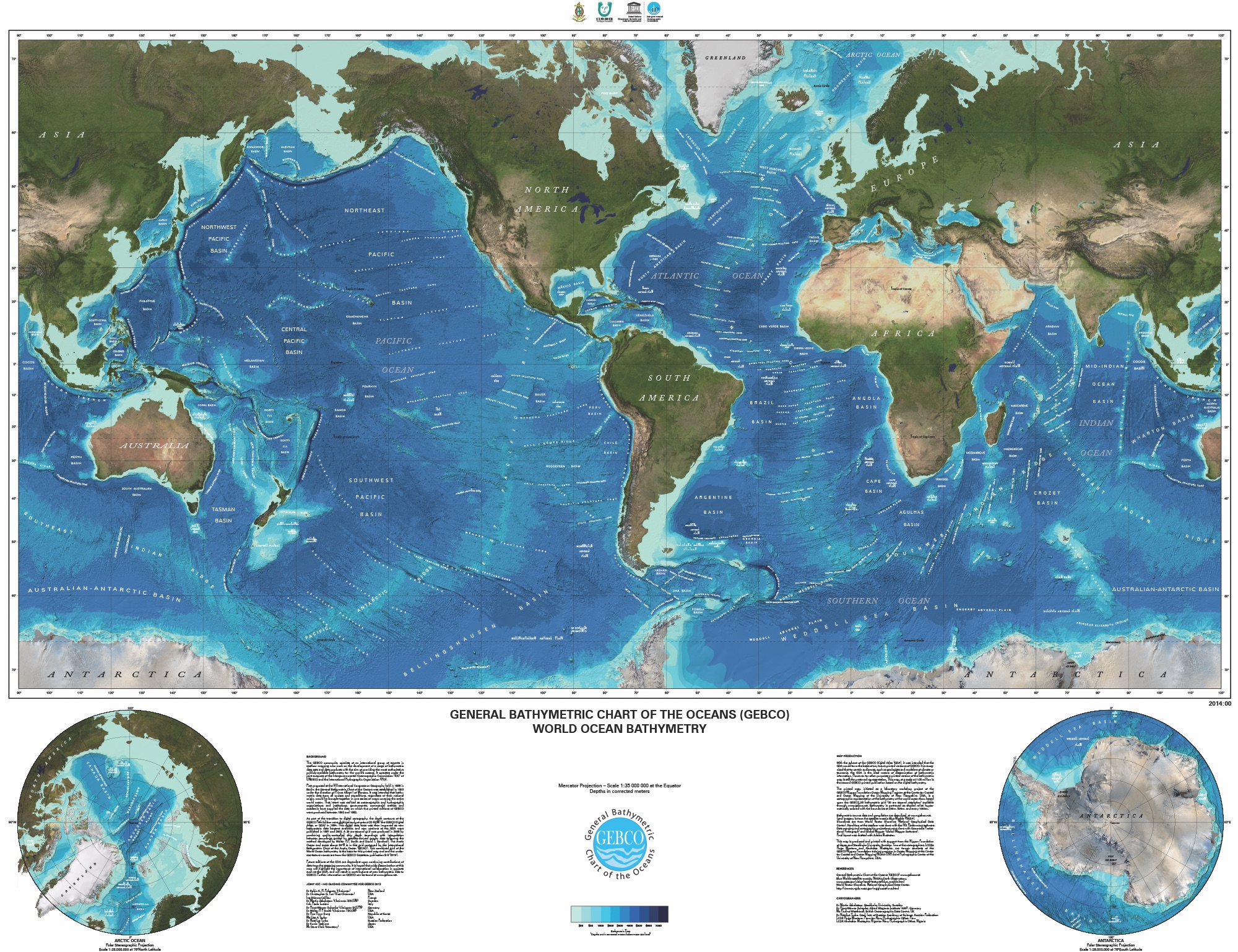 A Map Of The World With The Oceans – Topographic Map of Usa with States