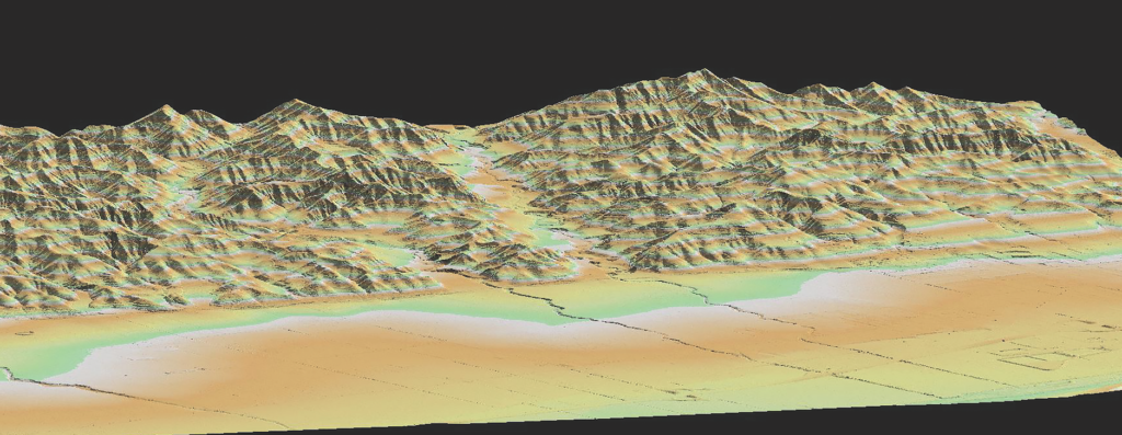 Lidar collections captured post-fire such as this help address recovery efforts and plan for events like mudslides. Credit: United States Geological Survey.
