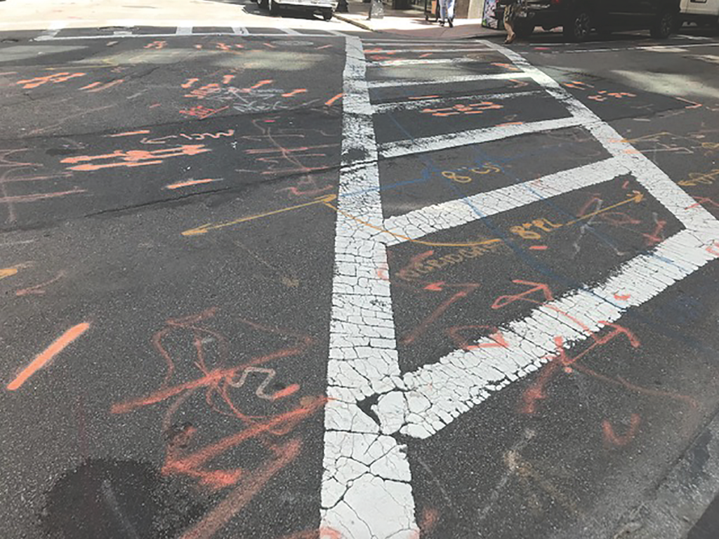 Paint markings of underground utilities are often unclear and further complicate recordkeeping efforts.