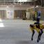 Boston Dynamics’ robot dog Spot waits to be called into use in a reconstruction project at Denver International Airport.