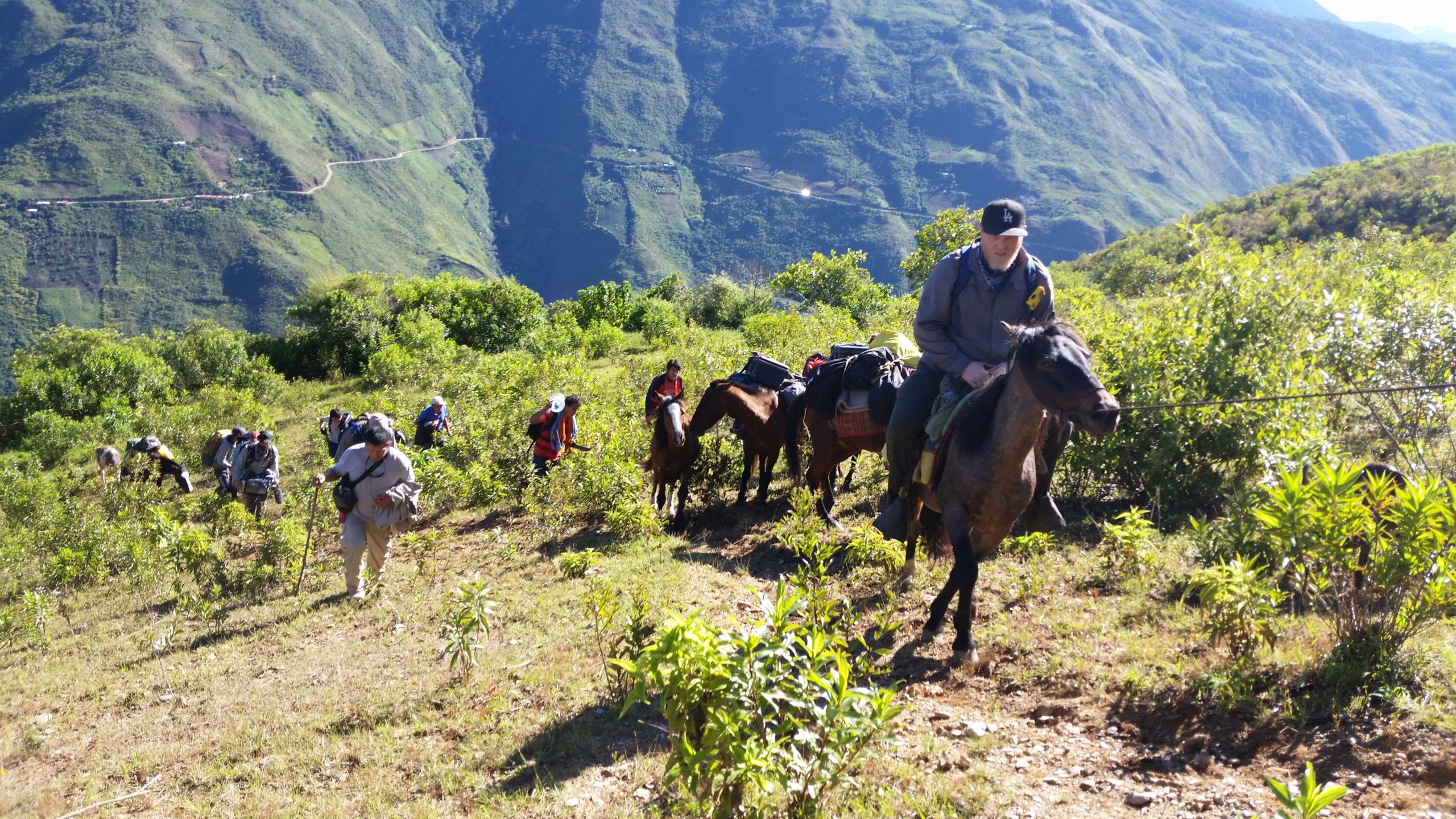 The climb to the ruins by foot and horseback was steep.